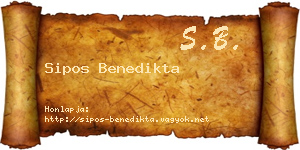 Sipos Benedikta névjegykártya